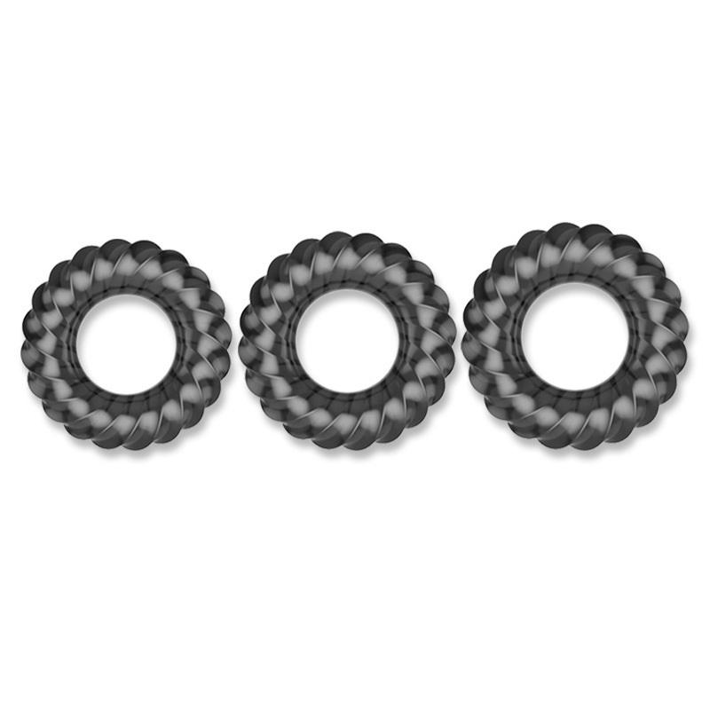 Wellness Health. Ring - 3 anillos para pene de TPE