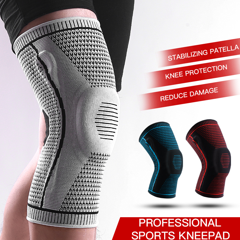 Compression Knee Sleeve - Rodillera antideslizante con estabilizadores de almohadilla