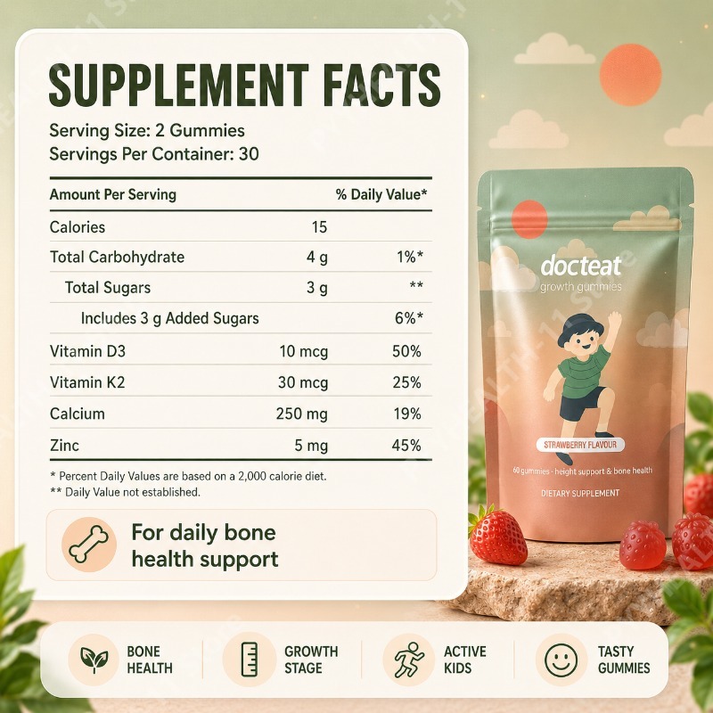 Gomitas de Calcio para Niños c - Wellness Health Nutrition reseña y precio